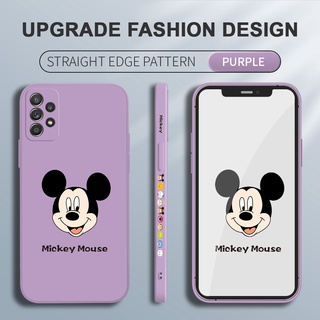 สําหรับ Samsung Galaxy A73 A53 A33 5G A23 A13 เคสโทรศัพท์มือถือ ซิลิโคนเหลว กันกระแทก กันรอยกล้อง ลายการ์ตูนมิกกี้เมาส์