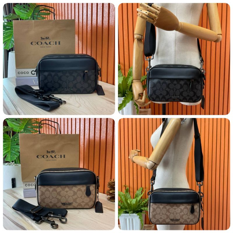 Coach Graham Crossbody Bag In Signature Canvas Shopee Thailand