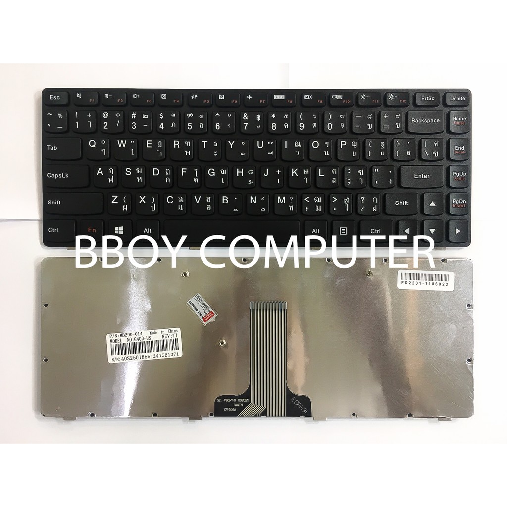 LENOVO Keyboard คีย์บอร์ด LENOVO IDEAPAD G400 G400-20235 G405 G410 ไทย ...