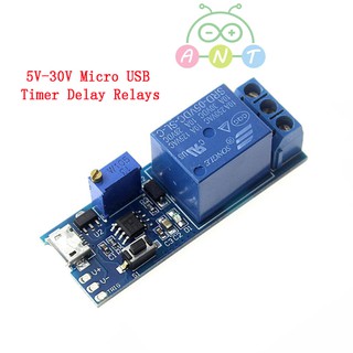 พร้อมส่ง- 0-24 Sec 5V-30V Micro USB time delay relay control module