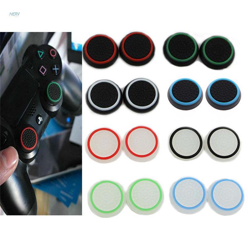 ภาพหน้าปกสินค้าNERV 2pc Analog 360 Controller Thumb Stick Grip Thumbstick Cap Cover For PS4 XBOX ONE