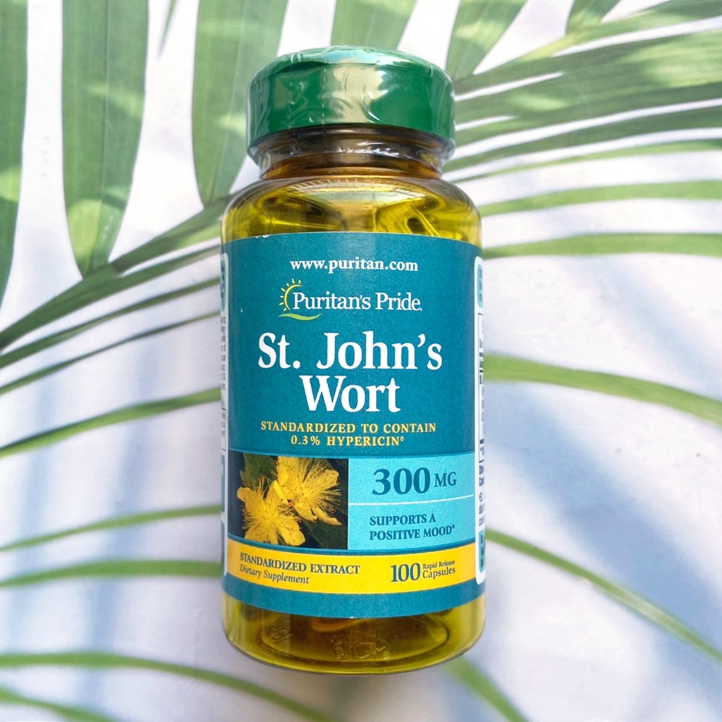 เซนต์จอห์นเวิร์ต St. John's Wort 300 mg 100 Repid Release Capsules ...