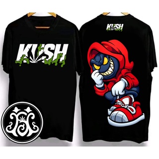 เสื้อยืดแฟชั่น - สตรีทแวร์ KUSH V6 วินเทจแรงบันดาลใจขนาดใหญ่เสื้อยืดหลวมสําหรับผู้ชายขนาดใหญ่ Tee S