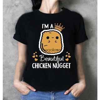 ใหม่ เสื้อยืดลําลอง แขนสั้น พิมพ์ลาย IM A Beautiful Chicken Nugget Fastfood Jebpeb75Hbppae28 สําหรับผู้ชาย