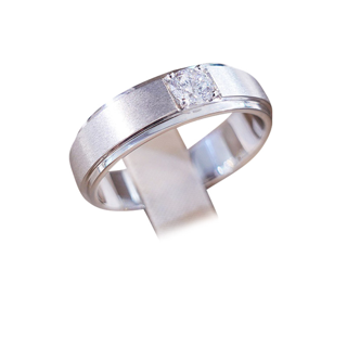 (ลด 100 โค้ด MADJ3 ) Madduckjewels แหวนเงินแท้ เพชร CZ ชุบโรเดียม RG1418WGR