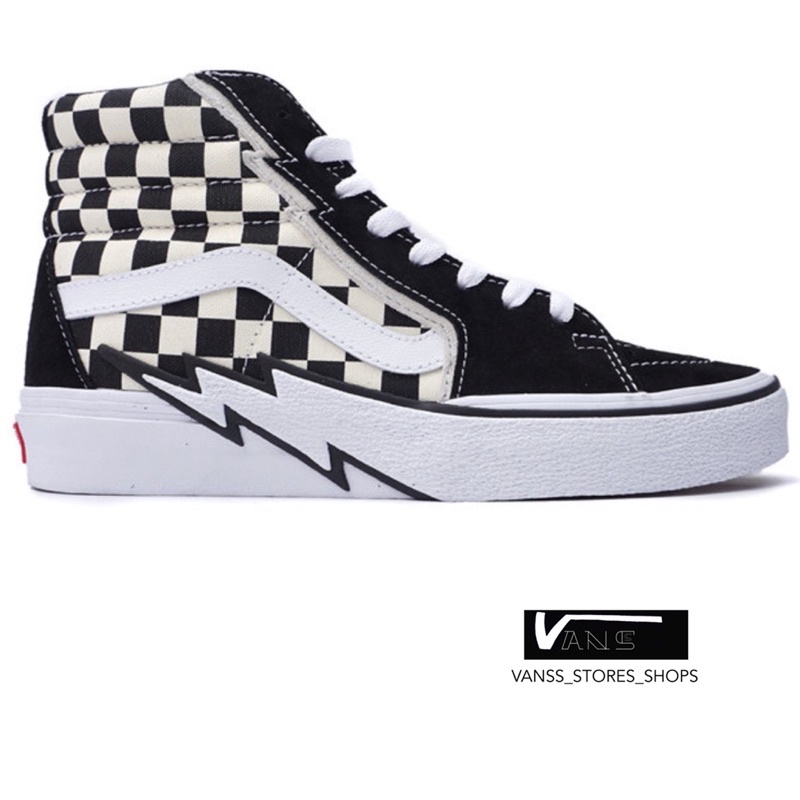 vans sk8 hi bolt checkerboard
