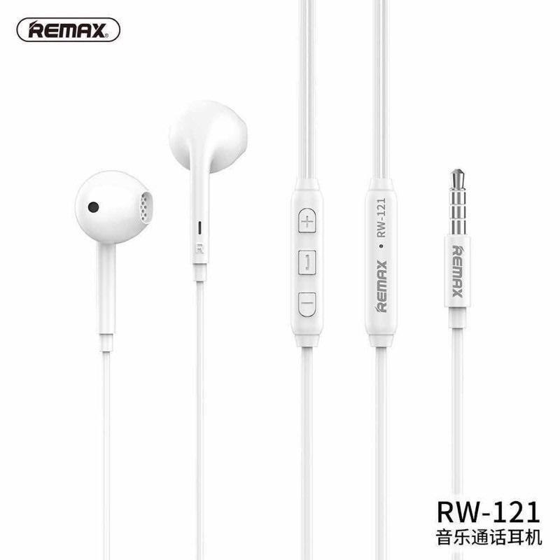 หูฟัง-รุ่นใหม่-ยาว1-2-เมตร-remax-rw-121-for-music-amp-call-มีไมค์-คุยโทรศัพท์-ฟังเพลง-เรียนออนไลน์-ได้-ของแท้-100-เสียงดี