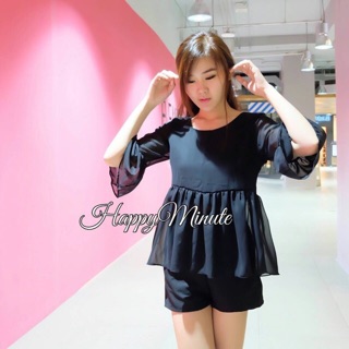 Feminine_Koncept เสื้อแขนกระดิ่ง แขนศอก ชายระบาย