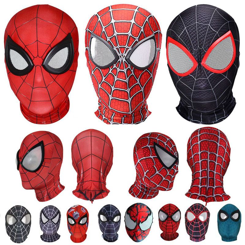 ภาพหน้าปกสินค้าหน้ากากคอสเพลย์ Spider Man แบบยืดหยุ่น สําหรับเด็ก และผู้ใหญ่ จากร้าน clothesparadise.th บน Shopee