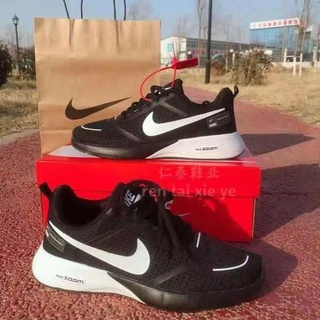 (ไซส์ 36-49) NIKE ZOOM PEGASUS รองเท้าผ้าใบสีดำล้วน