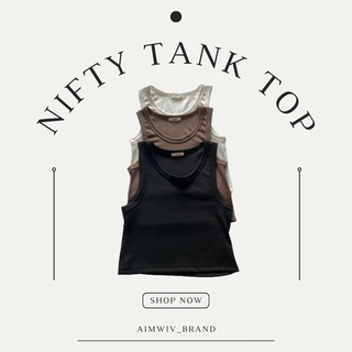 Nifty Tank Top เสื้อกล้ามชิลๆ เก๋ชิคแมทช์ง่าย - black/white/khaki