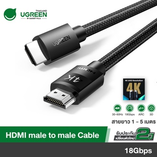 สินค้า UGREEN รุ่น HD119 4K HDMI Cable, HDMI 2.0 Cable, 2021 New Version, High Speed HDMI Cable, 4K 60Hz 18Gbps HDR 3D Full HD