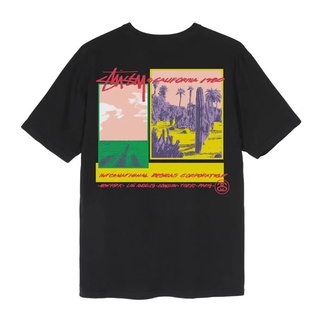 เสื้อยืดพิมพ์ลายแฟชั่น เสื้อยืด ลาย STUSSY PALM DESERT