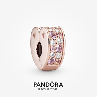 Pandora จี้รูปหัวใจ สีชมพู ของขวัญวันเกิด สําหรับสุภาพสตรี p825