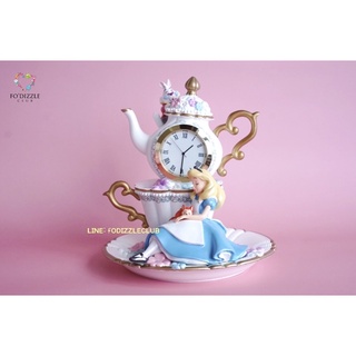 (พร้อมส่ง) ✿ New!! Disney “Alice Dyna White Rabbit Clock Sleep Day” Figure Table Clock นาฬิกาตั้งโต๊ะอลิซในแดนมหัศจรรย์