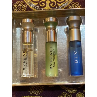 Bvlgari Travel Set Mini Gift 3 bottles Aqva Blv Notte Pour Homme 30ml  total used.