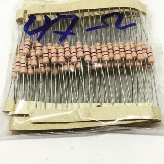 Resistors 47โอม 47ohm 1w เครื่องขยายเสียง