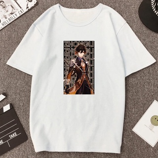 Genshin impact กราฟิก t เสื้อ action rpg เกม zhongli homme tshirt แฟชั่นการ์ตูน t เสื้อ harajuku hip hop