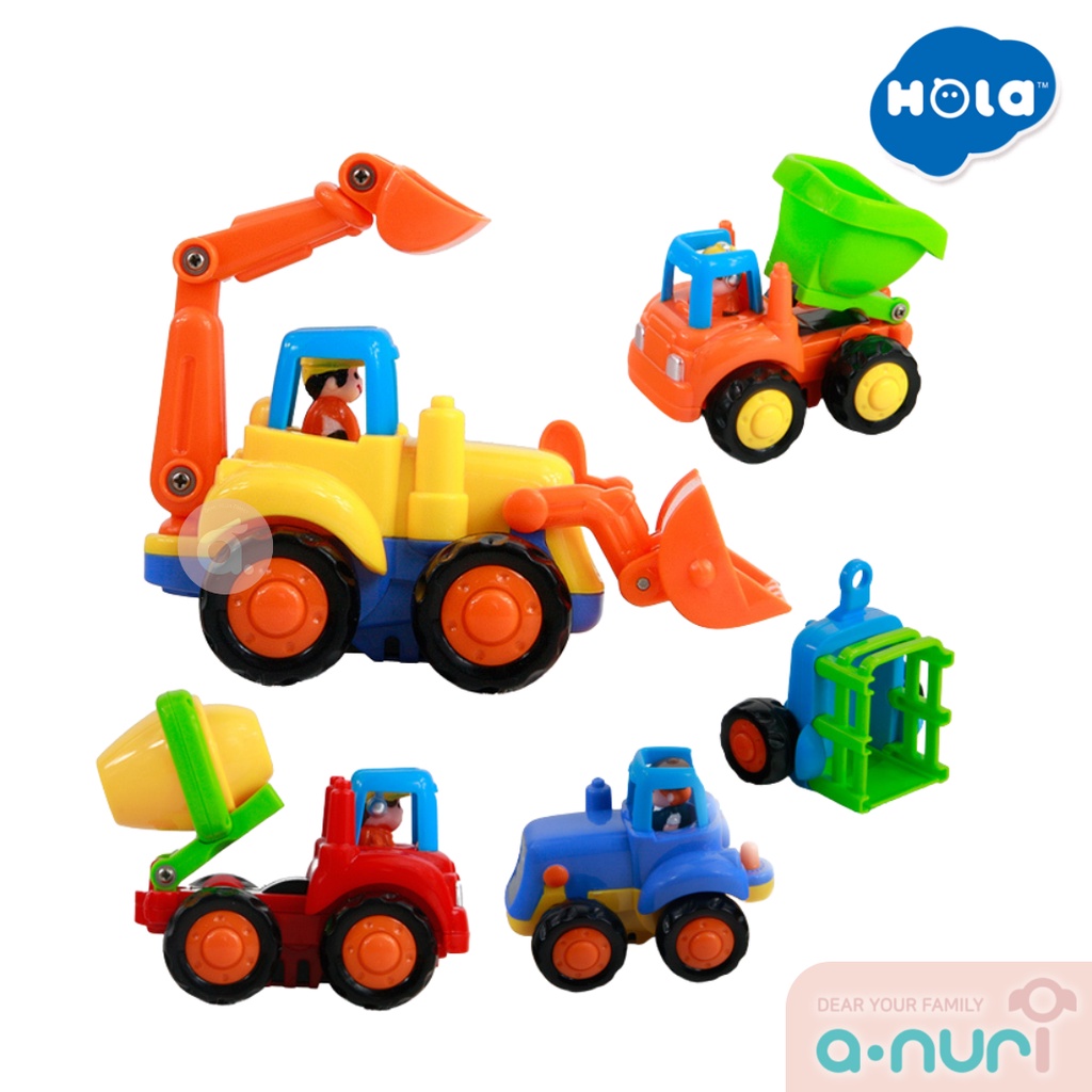 hola-huiletoys-รถจิ๋วก่อสร้างมหาสนุก-happy-tractor-bulldozer-mix-truck-dumper-รถตัก-รถแทรกเตอร์-รถบรรทุก-รถผสมปูนไถ