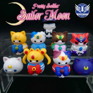 โมเดล เหมียว เซเลอร์มูน ( Sailor Moon )  ชุด 9 ตัว ขนาด 4 Cm งานสวยมากๆ พลาสติกตันๆ ลงสีดี ราคาถูก พร้อมส่งทันที