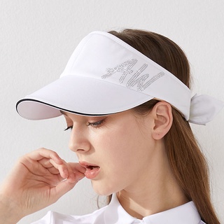 Azureway หมวกกอล์ฟ หมวกเปล่า กันแดด ประดับโบว์ แบบผูกเชือก แฟชั่นเกาหลี สําหรับผู้หญิง EX7N