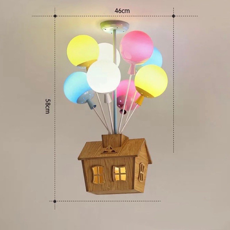 ยอดฮิต-โคมไฟบอลลูนพร้อมบ้านน้อย-6-8-หัว-สุดน่ารัก-โคมไฟ-ไฟประดับบ้าน