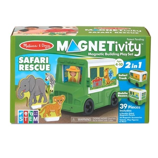 ชุดต่อแม่เหล็ก 3D รุ่นซาฟารี Melissa &amp; Doug Magnetivity Safari Rescue Truck