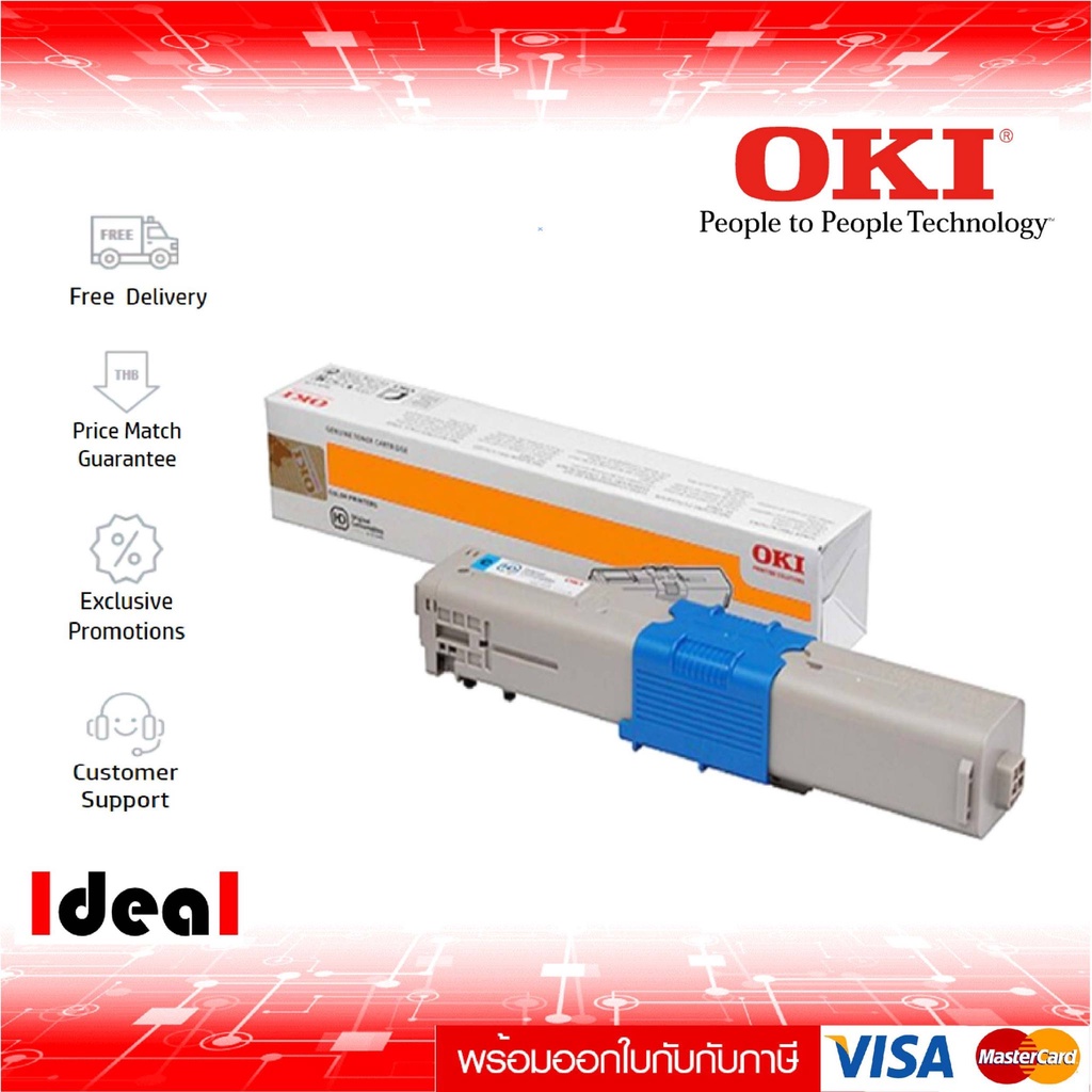 ภาพหน้าปกสินค้าหมึกพิมพ์เลเซอร์ OKI C332-MC363-C สีฟ้า Cyan Original Toner Cartridge ใช้กับเครื่อง OKI C332, MC363 (1500page) จากร้าน ideal_colour บน Shopee
