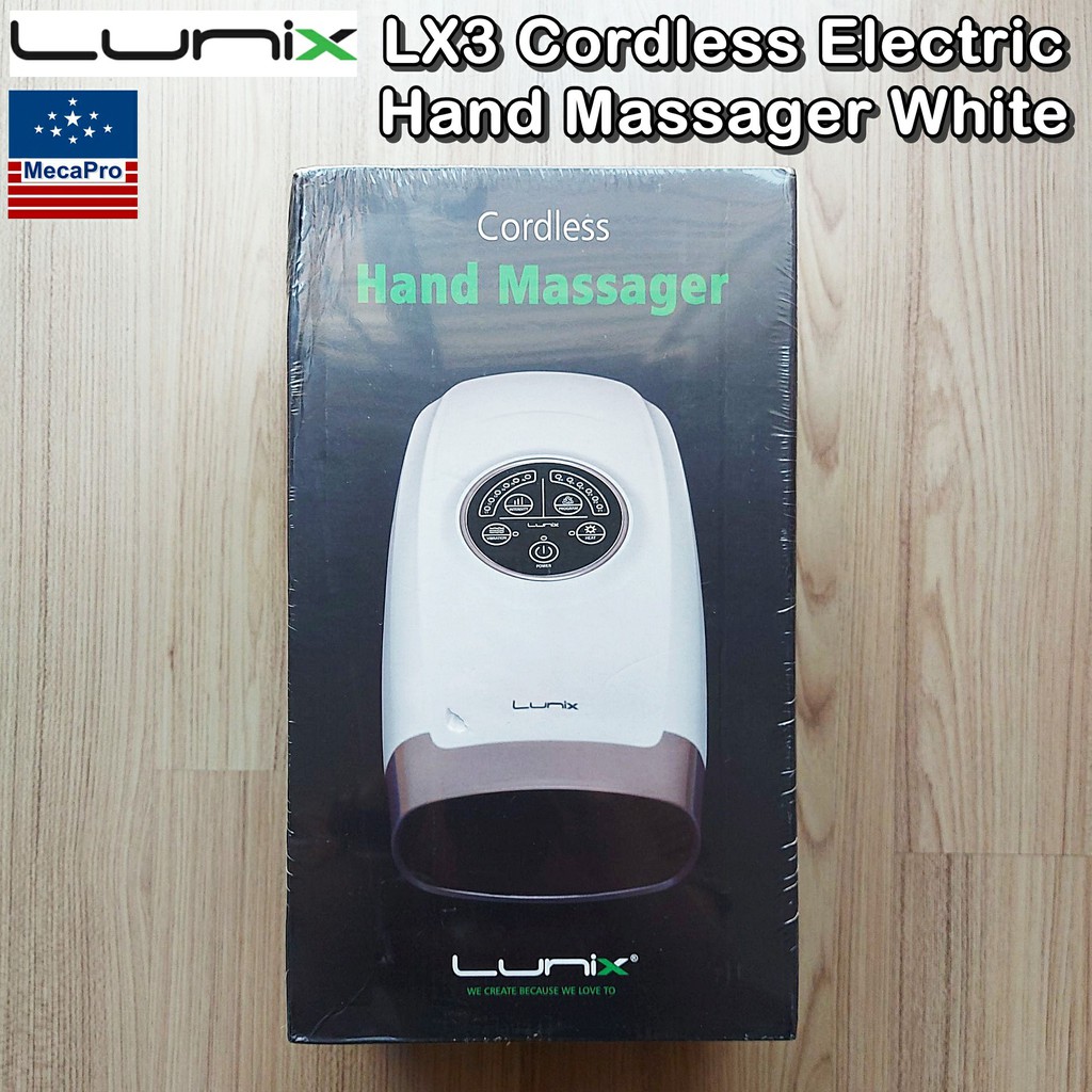 Lunix® LX3 Cordless Electric Hand Massager, White เครื่องนวดมือ ไฟฟ้า