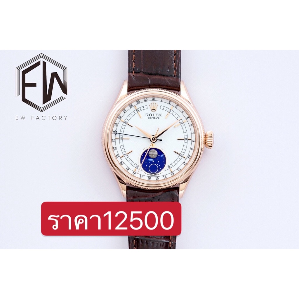 พรี-ราคา12500-rolex-cellini-นาฬิกา-ผู้ชาย-สาย-ส-แตนเลส-นาฬิกา-ผู้หญิง-39mm