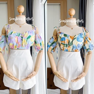 พร้อมส่ง‼️Juno Top 🌸เสื้อสายเดี่ยวลายดอก🌸