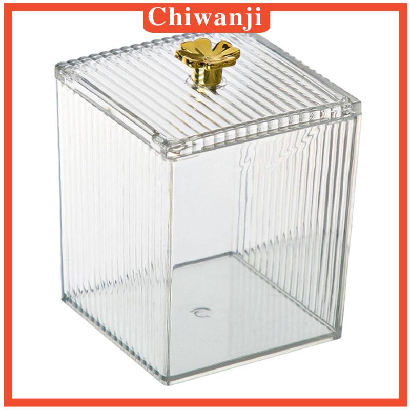 chiwanji-ที่ใส่สําลีก้อน-พร้อมฝาปิด-พลาสติก-สําหรับแต่งหน้า