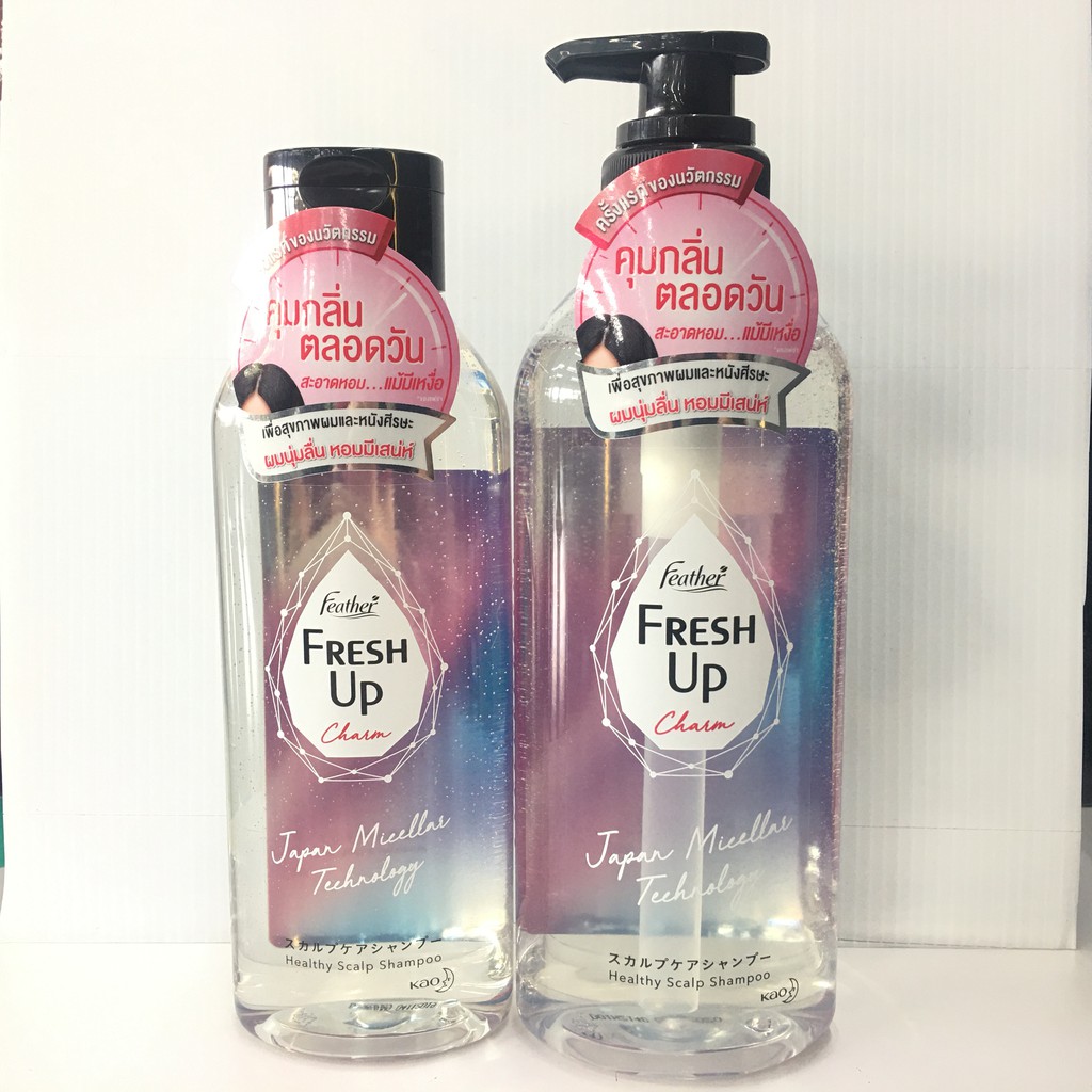 feather-fresh-up-charm-shampoo-แฟซ่า-เฟรชอัพ-แชมพู-สูตรชาร์ม-มี-2-ขนาด-320-มล-450-มล