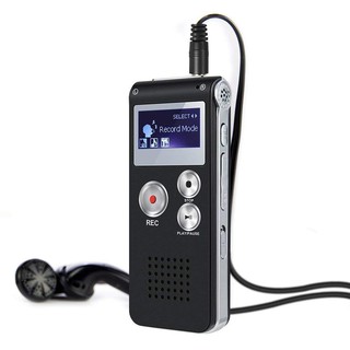 ภาพขนาดย่อของภาพหน้าปกสินค้าPortable LCD Screen 8GB Digital Voice Recorder Telephone Audio Recorder MP3 Player Dictaphone Black จากร้าน fengru.th บน Shopee