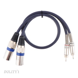 สายเคเบิ้ลแบบDual Xlr Male 3 - Pin To Dual Rca Male Patch อาร์ซีเอชาย 1 . 6ฟุต