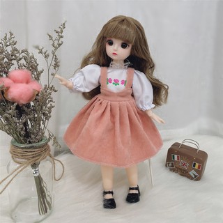 ภาพขนาดย่อของภาพหน้าปกสินค้าBjd Doll 12 Joints 1/6 Girls Dress 3D ตาตุ๊กตาสีน้ําตาลพร้อมรองเท้าของเล่นสําหรับเด็ก 30ซม. จากร้าน hahahaha.th บน Shopee ภาพที่ 4
