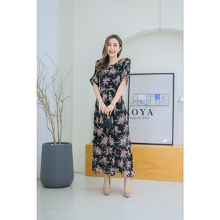 เดรสกระโปรงบานแขนย่นทรงสวย 🥰