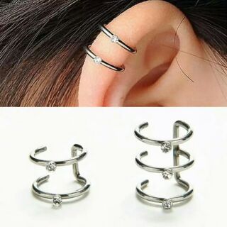 ส่งจากไทย🌼®ลดราคา ต่างหูหนีบ earcuff  Stainless Steel ไม่ต้องเจาะหู