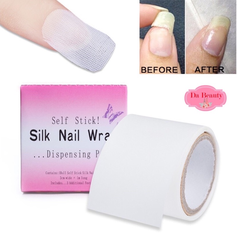 สติ๊กเกอร์ซ่อมเล็บหัก-เทปกาวซ่อมเล็บหัก-แผ่นซ่อมเล็บหัก-silk-nail-wrap