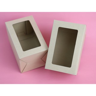 Boxjourney กล่องลูกฟูกพรีเมี่ยม มีหน้าต่าง 10.5x10.5x16.5 ซม. (20 ใบ/แพค)