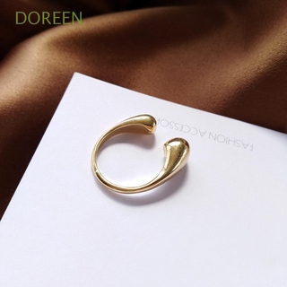 Doreen แหวนโลหะแบบปรับได้สําหรับผู้หญิง