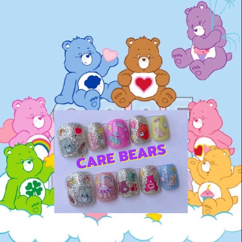 care-bears-น่ารักมากกกก-เล็บปลอมเจลแท้-100-made-to-order-สีเจลแท้-อะไหล่แน่น-ไม่หลุดไม่ลอก