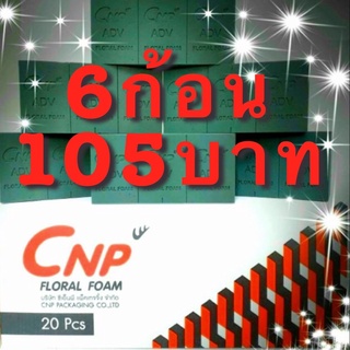 🍀🌿!!6 ก้อน 105 บาท!!!โอเอซิส CNP โฟมปักดอกไม้สด ขนาดก้อน 22.4*11*7.5ซม.🍀🌿