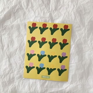 (พร้อมส่ง🌷) tulip สติ๊กเกอร์ดอกไม้ สติ๊กเกอร์ดอกทิวลิป