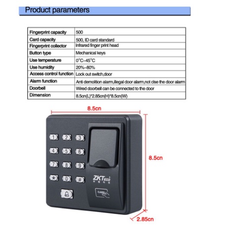 zkteco-x6-เครื่องสแกนนิ้วและทาบบัตรเปิดประตูด้วยคีย์การ์ดหรือบัตร-mifare-access-control-รับประกัน-1-ปี-hip-cmg280