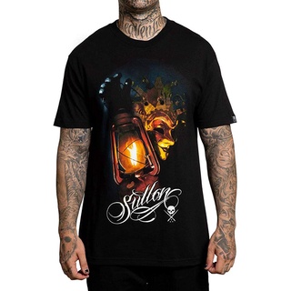 เสื้อยืดสีขาวเสื้อยืดแขนสั้น พิมพ์ลาย Sullen สําหรับผู้ชายS-4XL