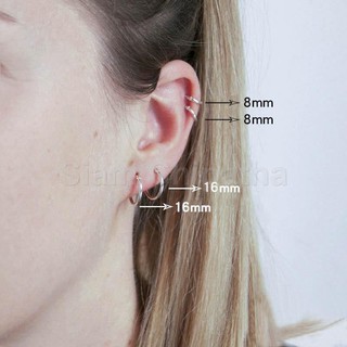 ภาพขนาดย่อของภาพหน้าปกสินค้า316L จิวหู ต่างหูสแตนเลส ต่างหูห่วง ต่างหู ตุ้มหู หนา 2.0 มิล - 1 ข้าง  Y-H.H  Simple Hoop Earrings for Women - 1 Pc จากร้าน siam_chipatha บน Shopee