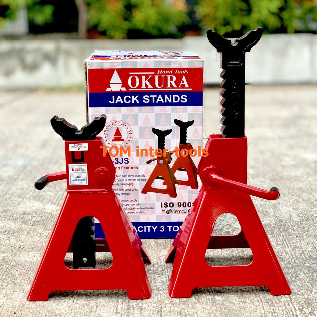 ขาตั้ง-ขนาด3ตัน-okura-รุ่นok-3js-แบบหนา-jack-stand-1คู่-สแตนค้ำรถยนต์-ใช้ในงานซ่อมรถ