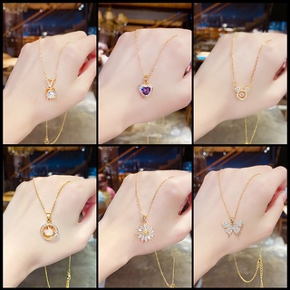 ภาพหน้าปกสินค้า【สร้อยคอผู้หญิง】สร้อยคอสแตนเลสแท้  necklace  จี้หัวใจ เครื่องประดับเกาหลี ที่เกี่ยวข้อง