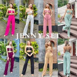 Melinda Jenny Set เซ็ทเสื้อเกาะอกผูกหลัง+กางเกงขายาว สวยมาก